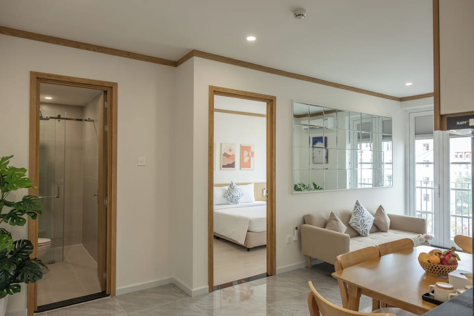 Superior Apartment, 1 King Bed with Sofa bed, City View | Living area | 32-inch TV with cable channels, Netflix, streaming services