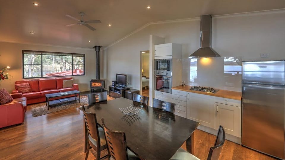 3 Bedroom Waterfront Lodge by Tiny Away | Living area | Flat-screen TV