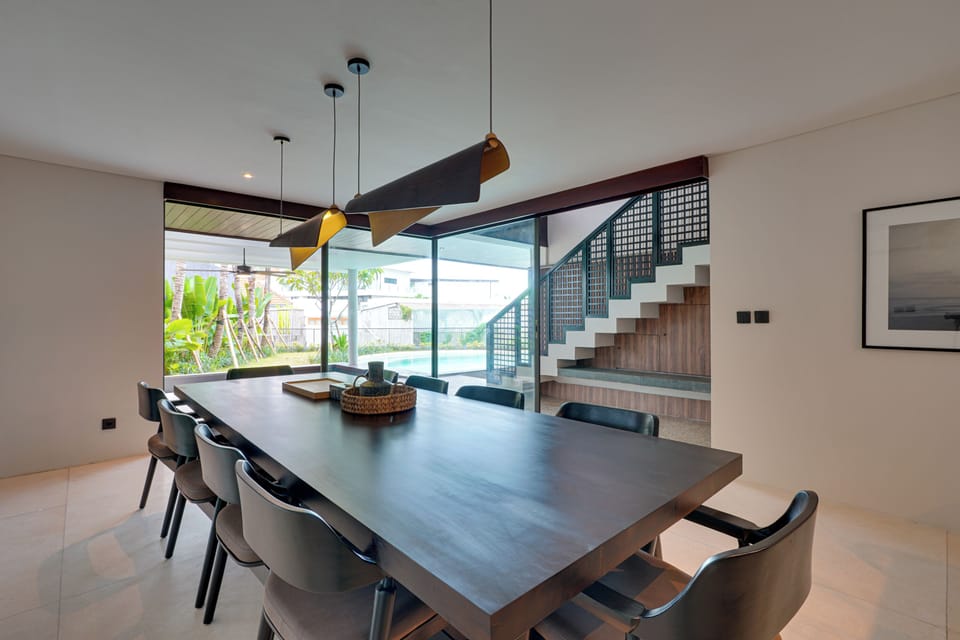 Villa, Balcony, Pool View | Dining