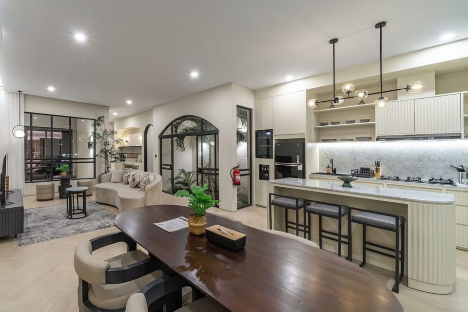 Classic Villa, 2 Bedrooms, Pool View | Living area | Flat-screen TV