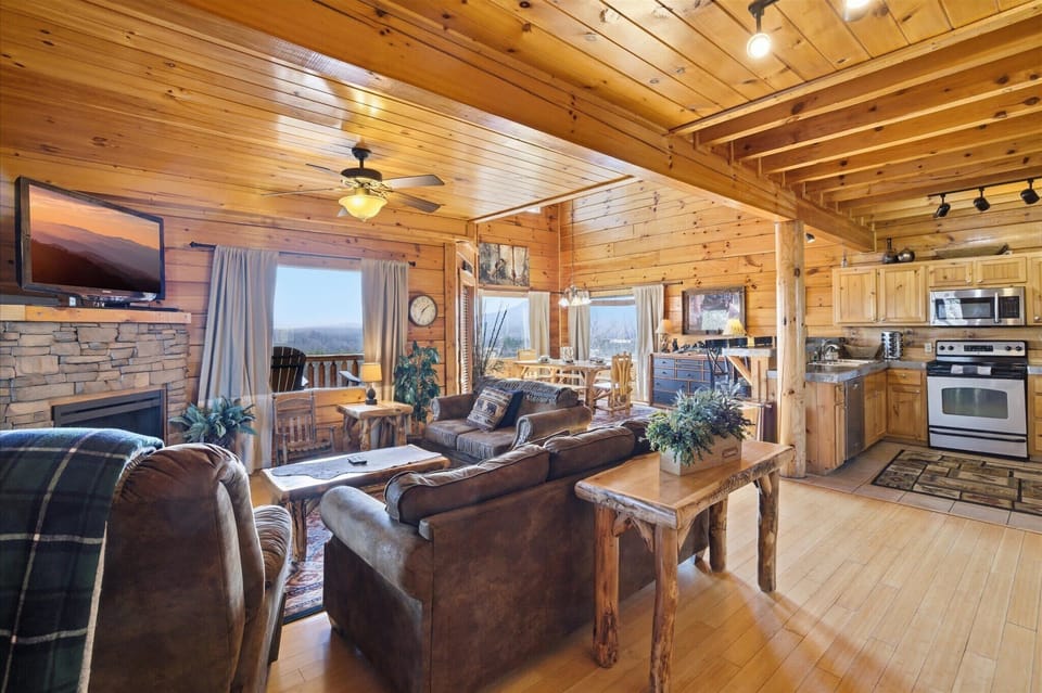 Spacious open-concept living area for gathering