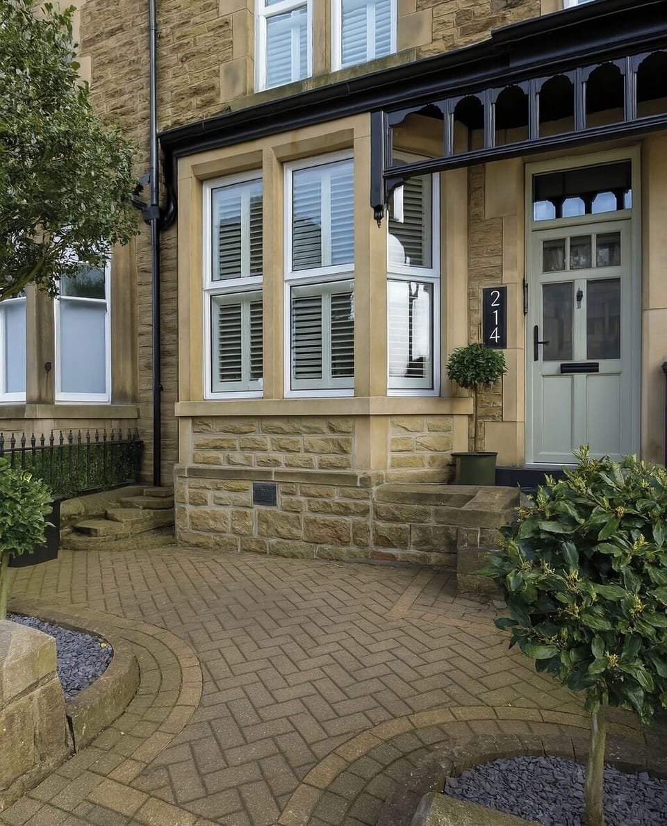 The main entrance to the property 