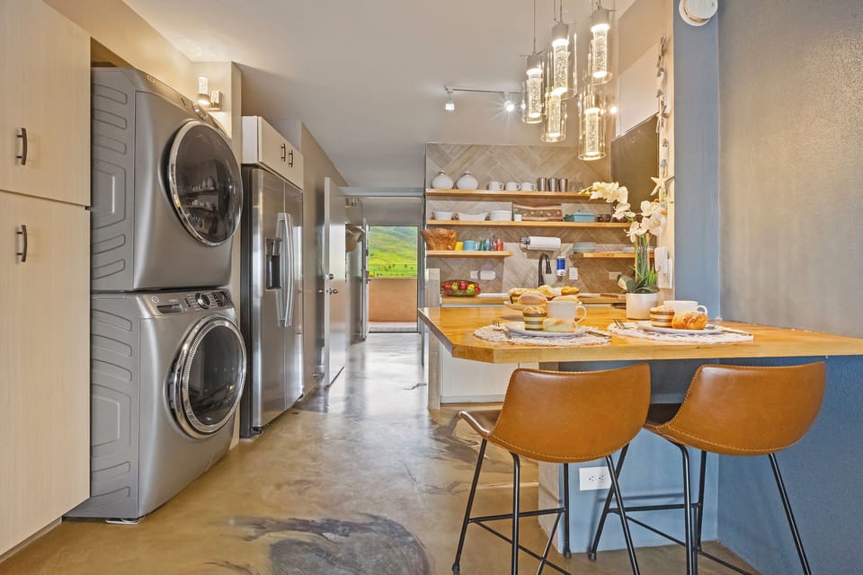 Conveniently located full size in-unit washer and dryer