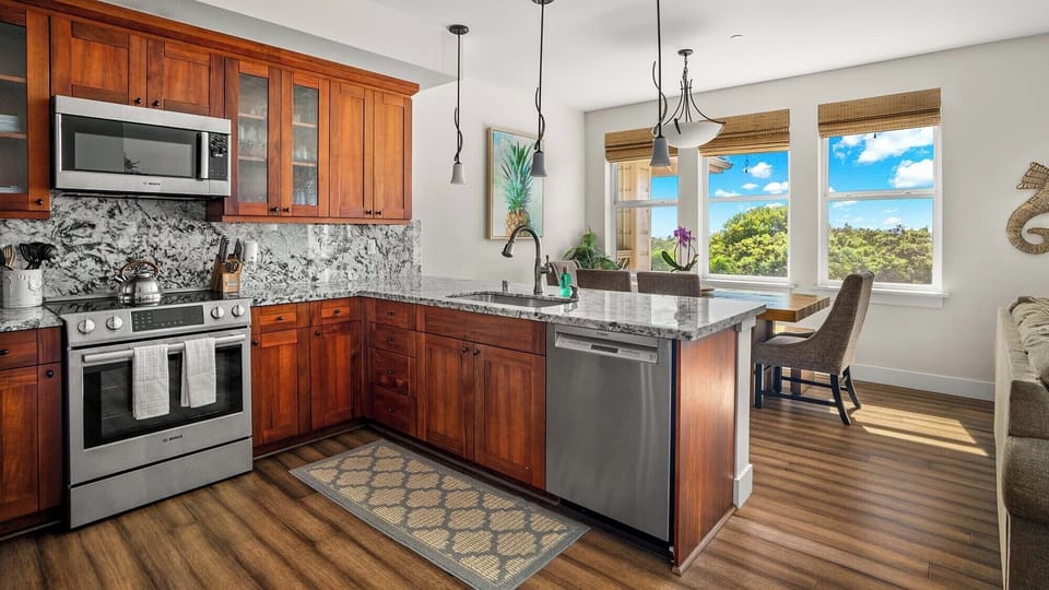 Pili Mai Resort at Poipu #13G - Kitchen & Dining Room - Parrish Kauai