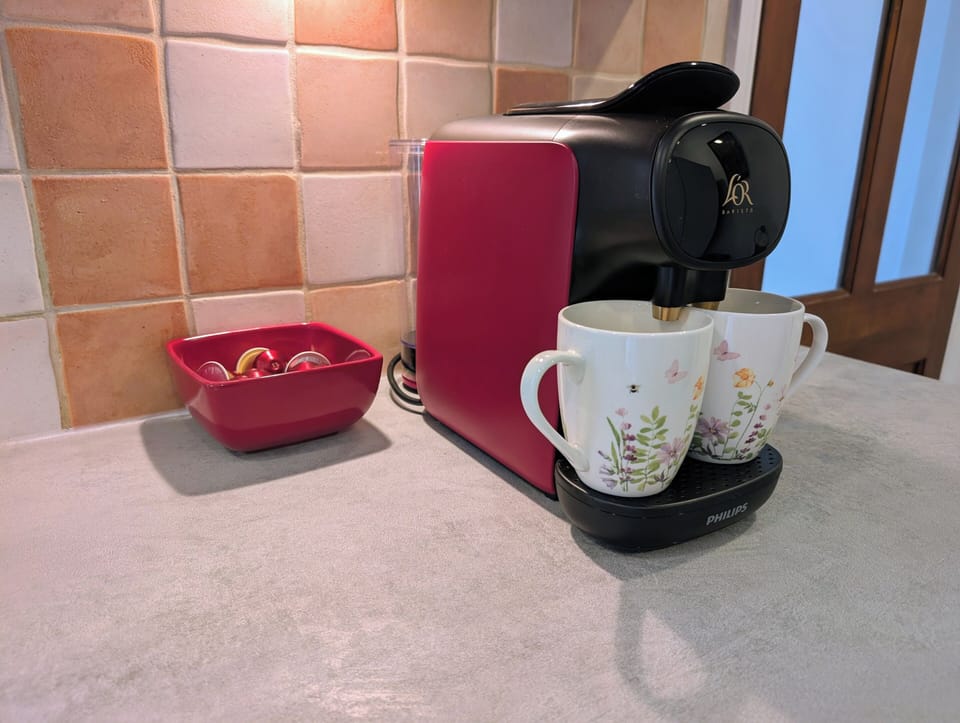 Nespresso coffee machine, with enough pods to get you started