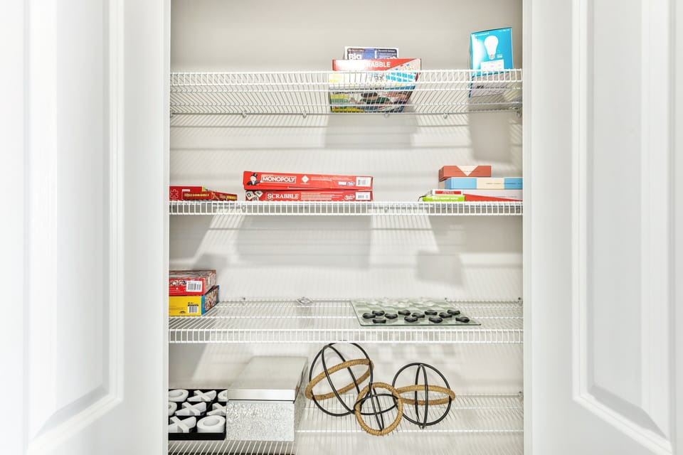 Your own game closet awaits with classics like Monopoly and Scrabble for cozy nights in with family and friends.