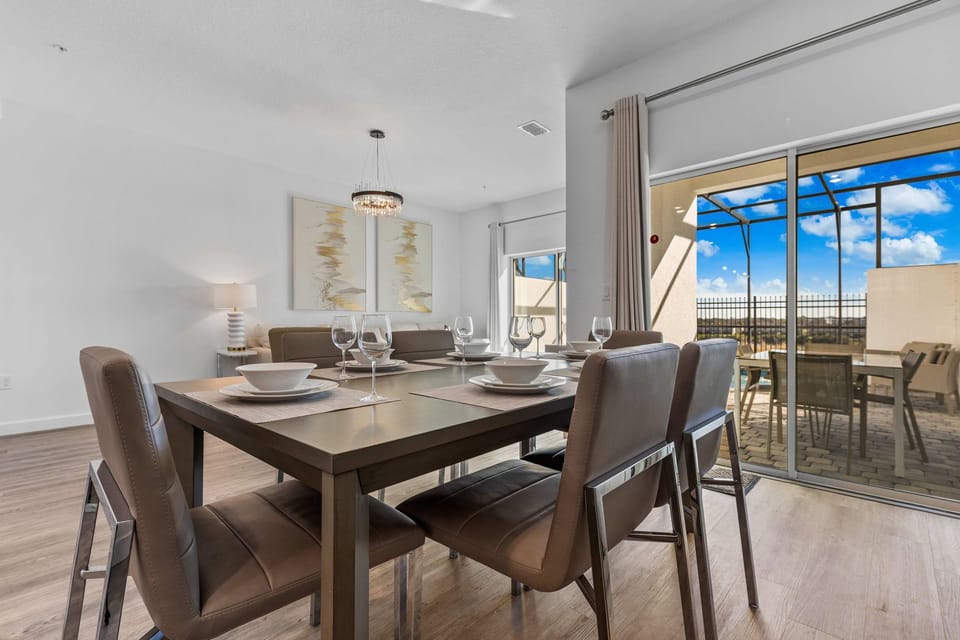 Enjoy meals in style at a dining table