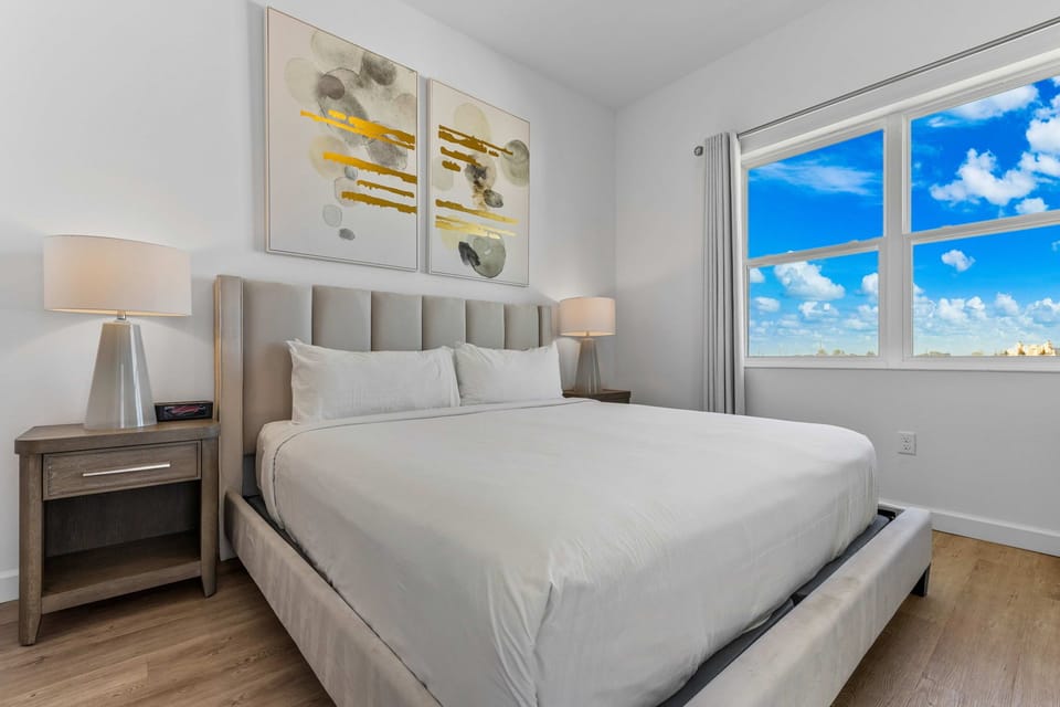 Unwind in a king bedroom with a private bathroom—perfect for restful stays