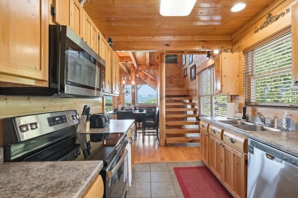 Galley kitchen upon entry on main level