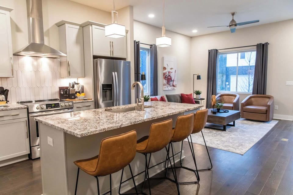 Homey kitchen stocked for family meals and shared moments.