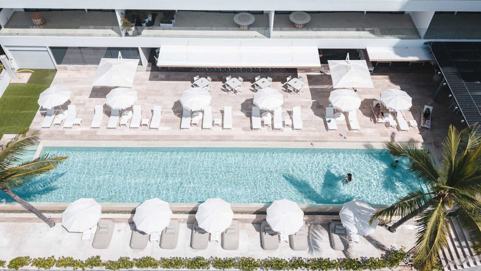 Beachside heated infinity pool