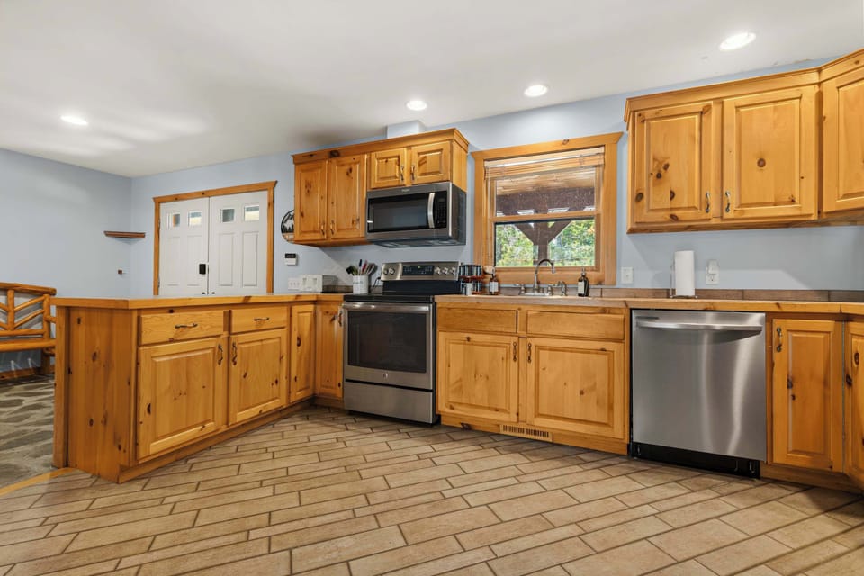 A huge, open space that's perfect for everyone to hang out, chill, and really spread out.