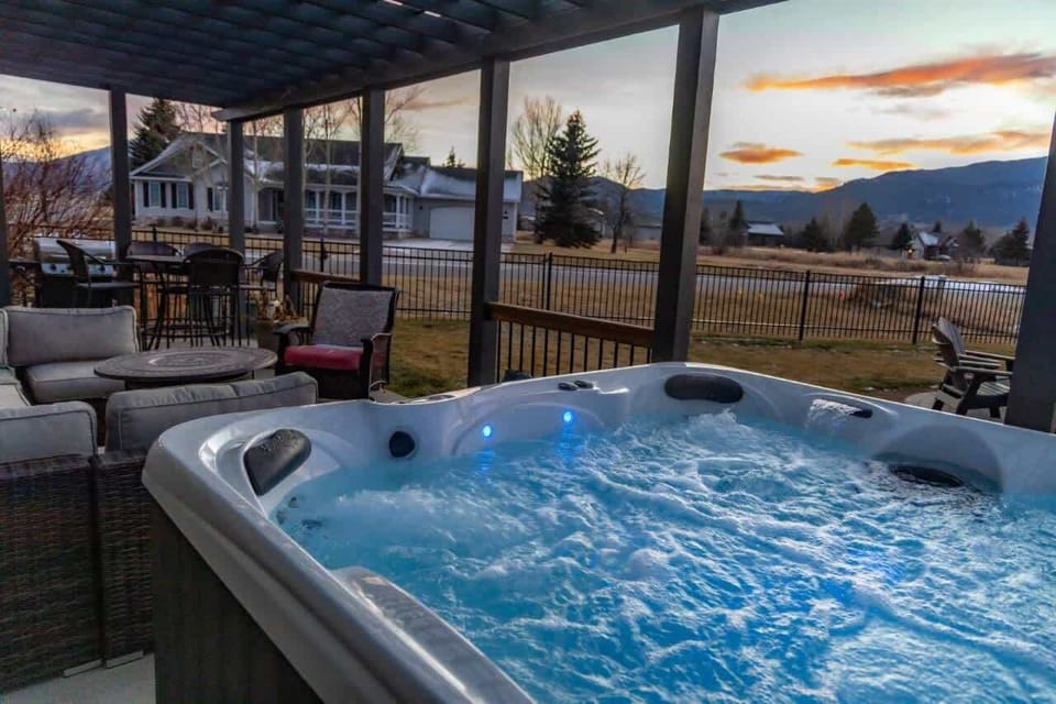 Soak in the hot tubs and soak in the views