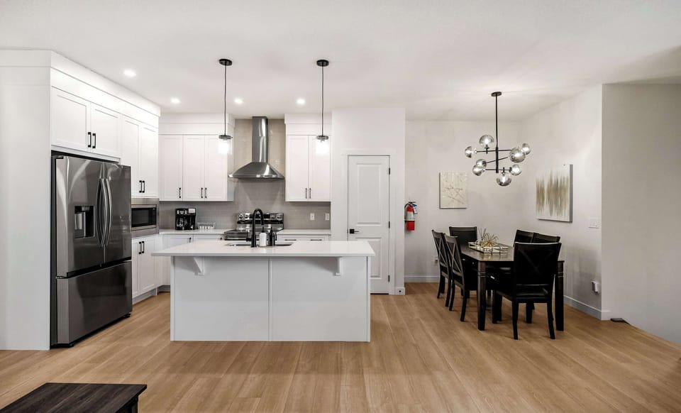 Modern Kitchen with Large Island & Stainless Appliances