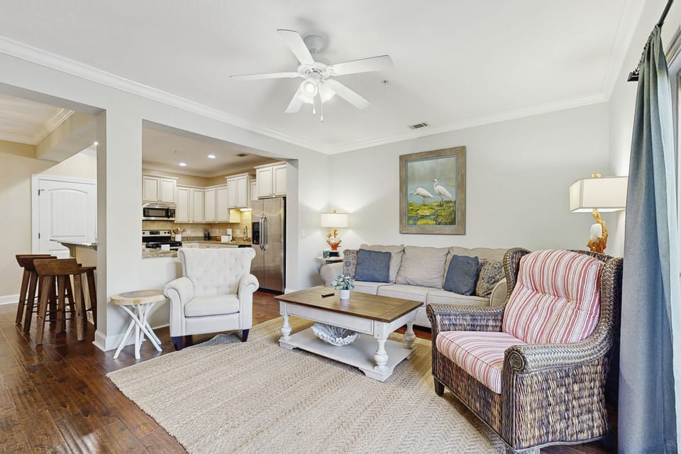House, Multiple Beds, Patio, Pool View (St Simons Serenity) | Living area
