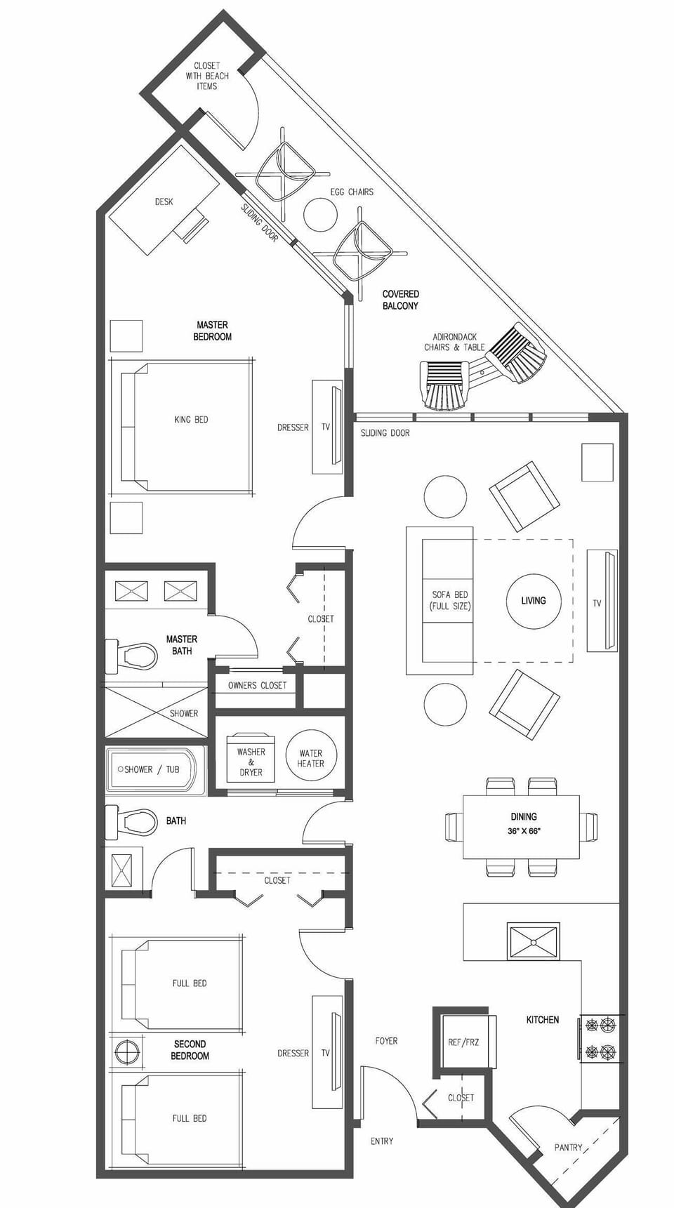 Condo, Multiple Beds, Hot Tub, Ocean View (Hibiscus Oceanfront Living) | Floor plan