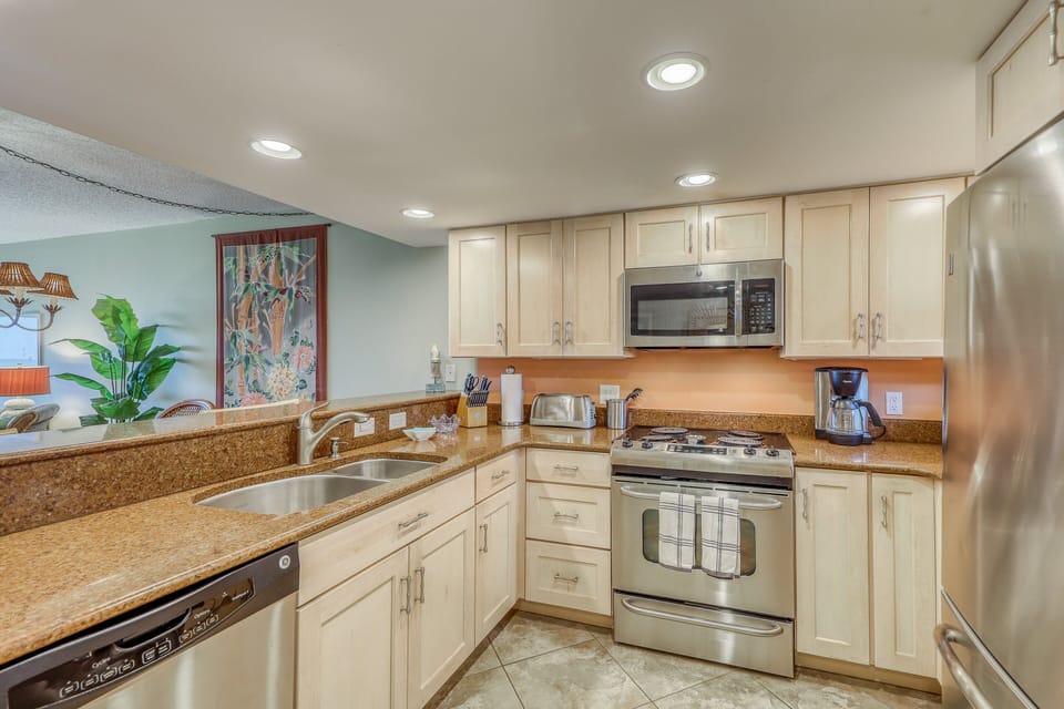 Condo, Multiple Beds, Patio, Ocean View (Crescent Sandpiper 116 Island Life) | Private kitchen