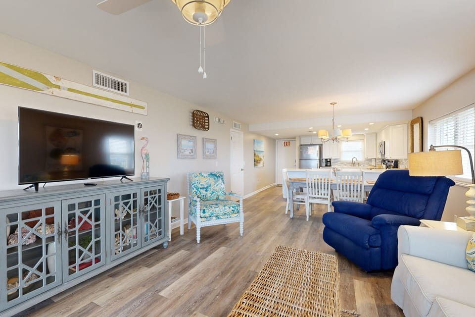 Condo, Multiple Beds, Balcony, Pool View (Amelia South Condo N2) | Living area