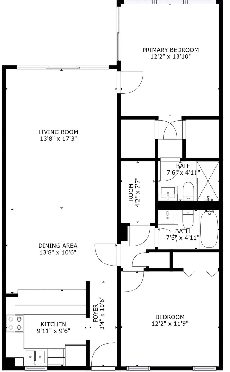 Condo, Multiple Beds, Pool Access, Ocean View (Amelia South Condo E7) | Floor plan