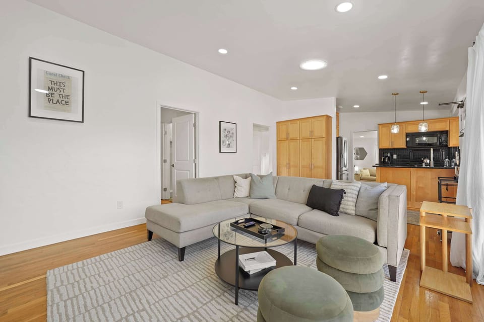 Spacious living area with comfortable seating
