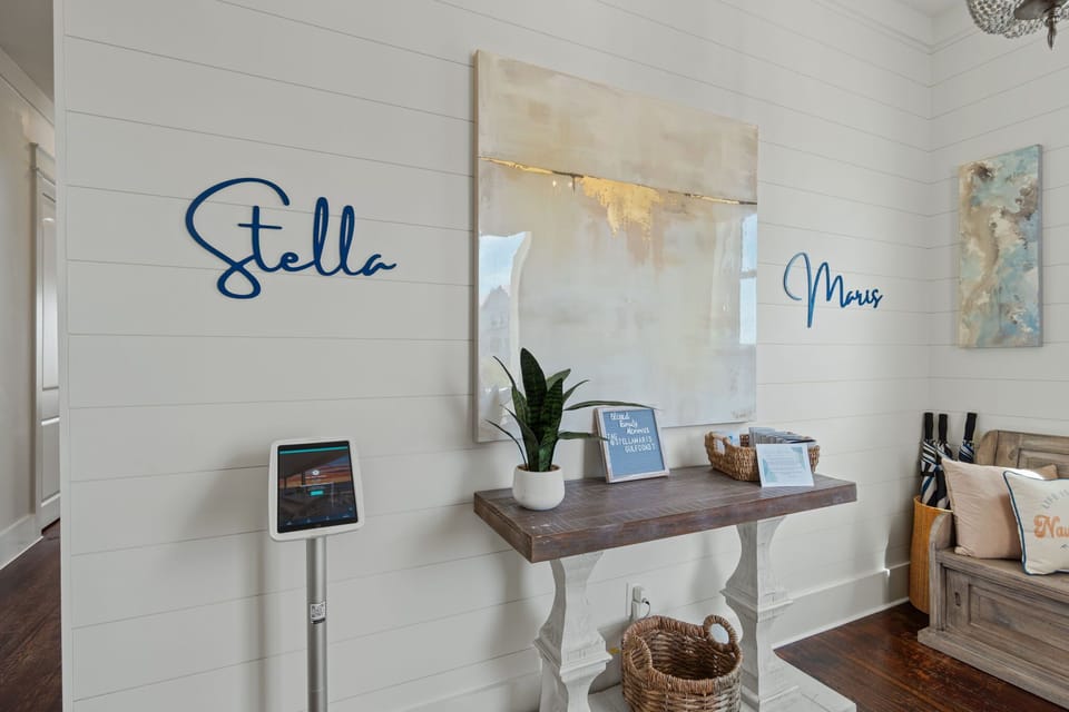 The Stella Maris sign welcomes every guest the moment you walk in