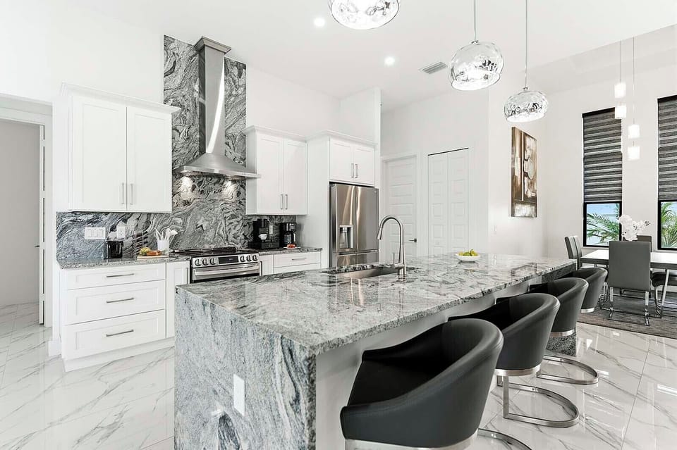 The Kitchen is Open to the Living Room and Dining Space great for Entertaining