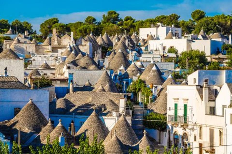 View of the village of Alberobello