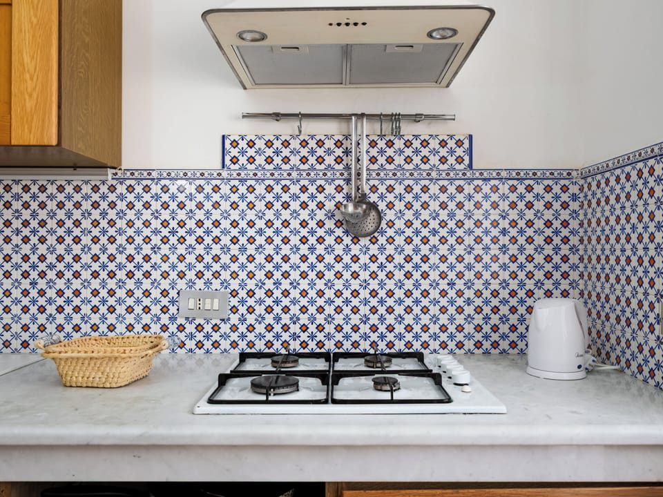 Comfort Apartment, Balcony, Sea View | Private kitchen | Full-size fridge, microwave, stovetop, espresso maker