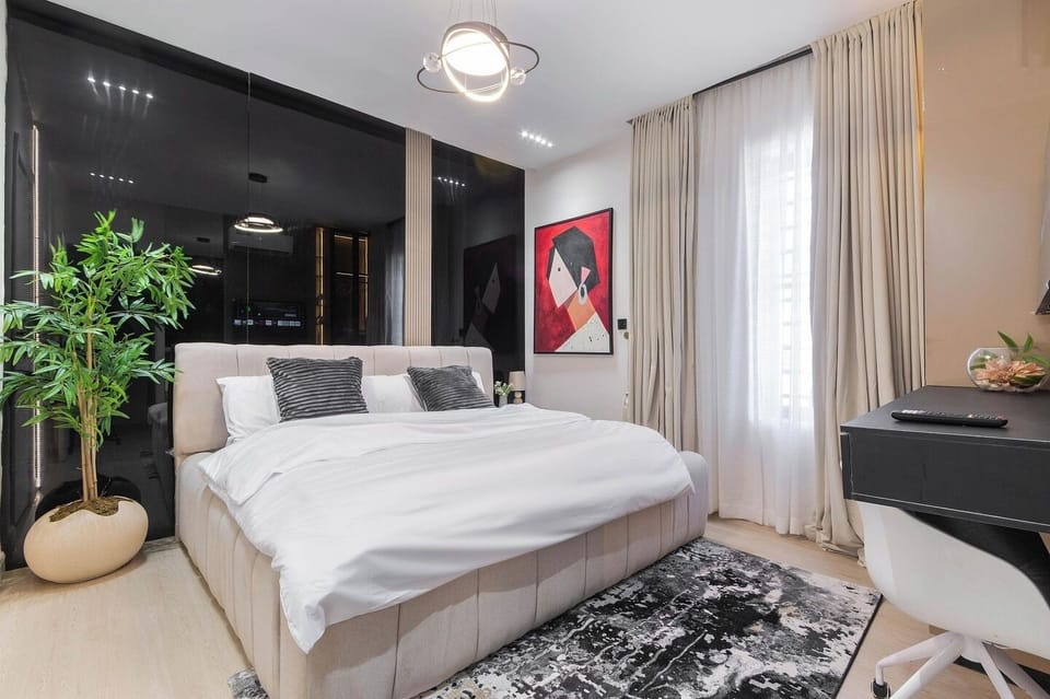 Standard Apartment, Beach View | In-room safe, desk, laptop workspace, blackout drapes