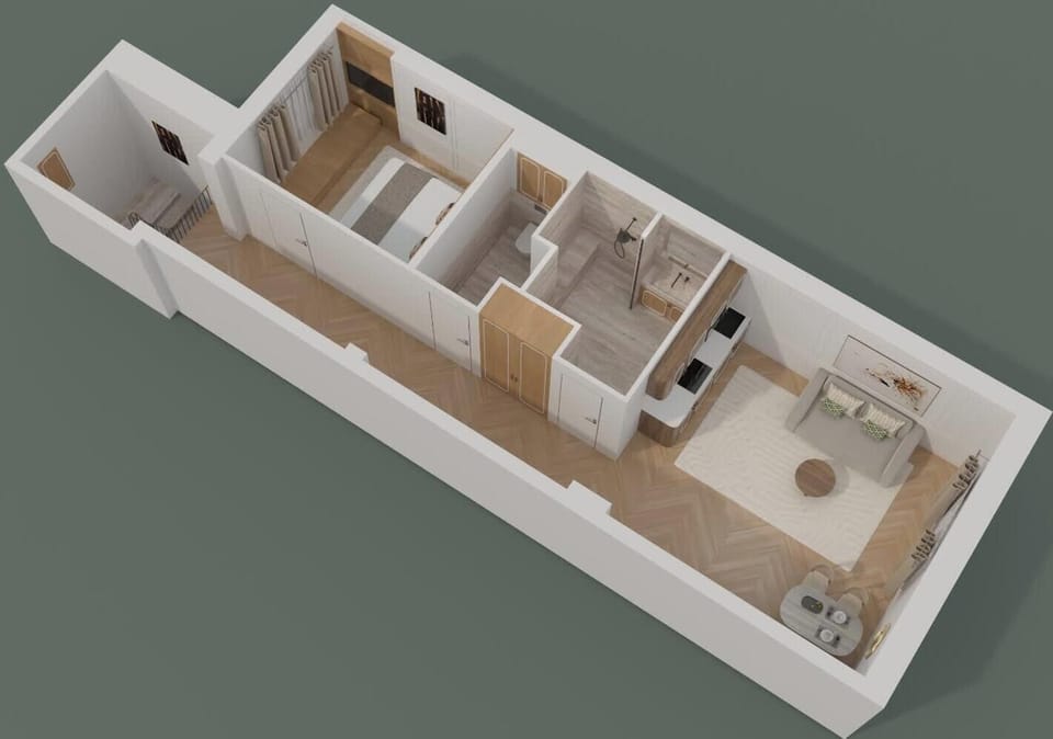 Vue 3D de l'appartement