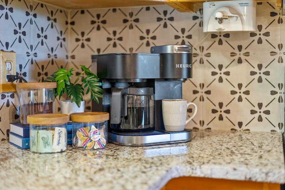 We supply a few days worth of coffee, sugar and creamer to make sure you can start those vacation days off with a pep in your step. 