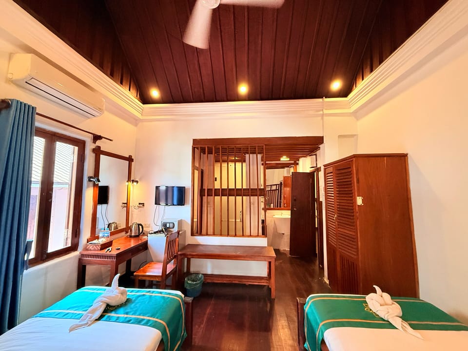 Deluxe Double or Twin Room, Patio, Garden View | Desk, laptop workspace, soundproofing, free WiFi
