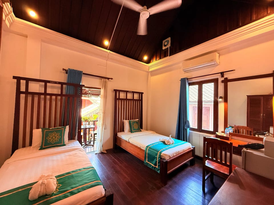 Deluxe Double or Twin Room, Patio, Garden View | Desk, laptop workspace, soundproofing, free WiFi