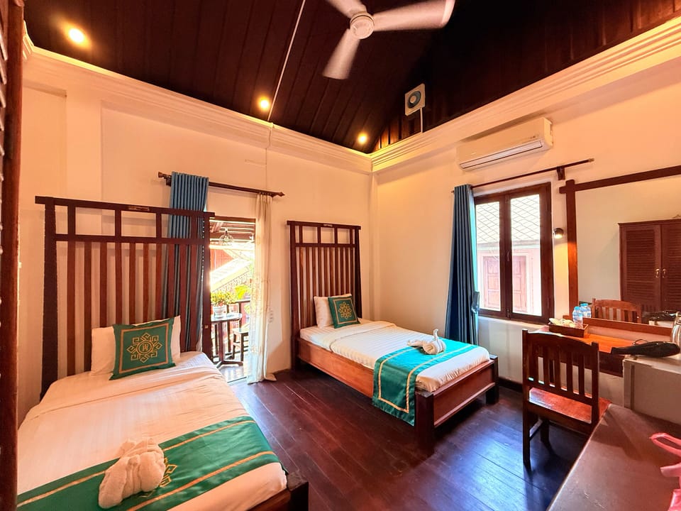 Deluxe Double or Twin Room, Patio, Garden View | Desk, laptop workspace, soundproofing, free WiFi