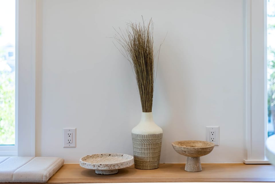 Thoughtful interior decor with curated coastal-modern details throughout