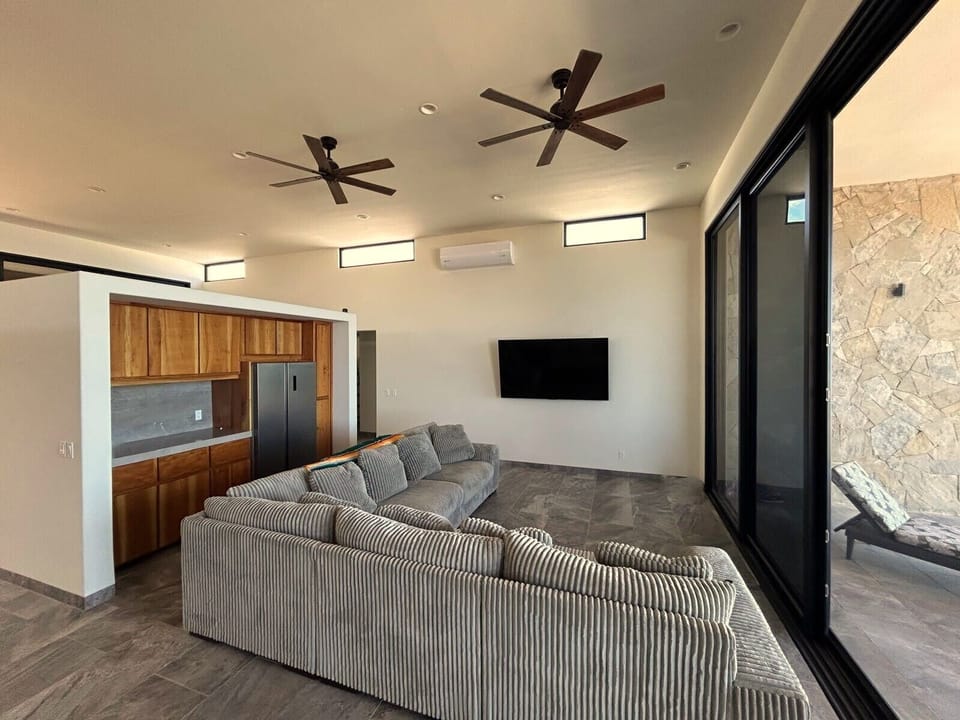 Casa Living Room with Wet Bar and fridge