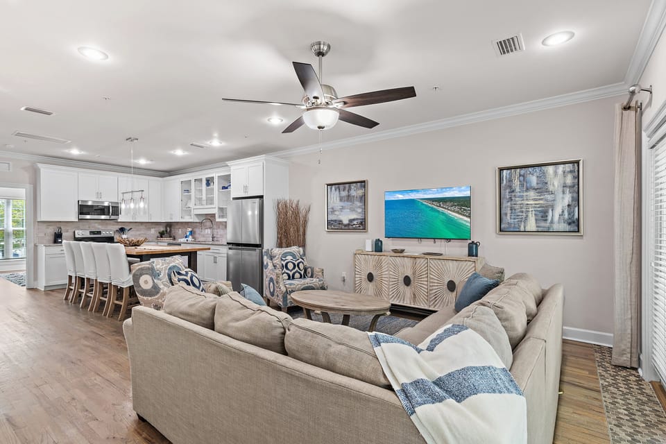 Relax with a movie in the living room
