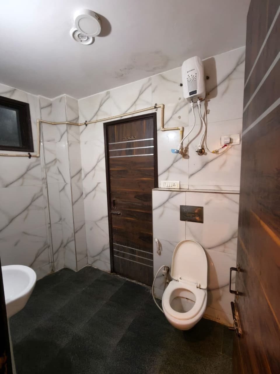 Shower, soap, toilet paper