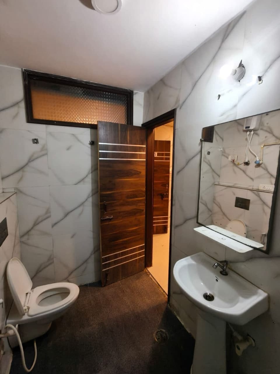 Shower, soap, toilet paper