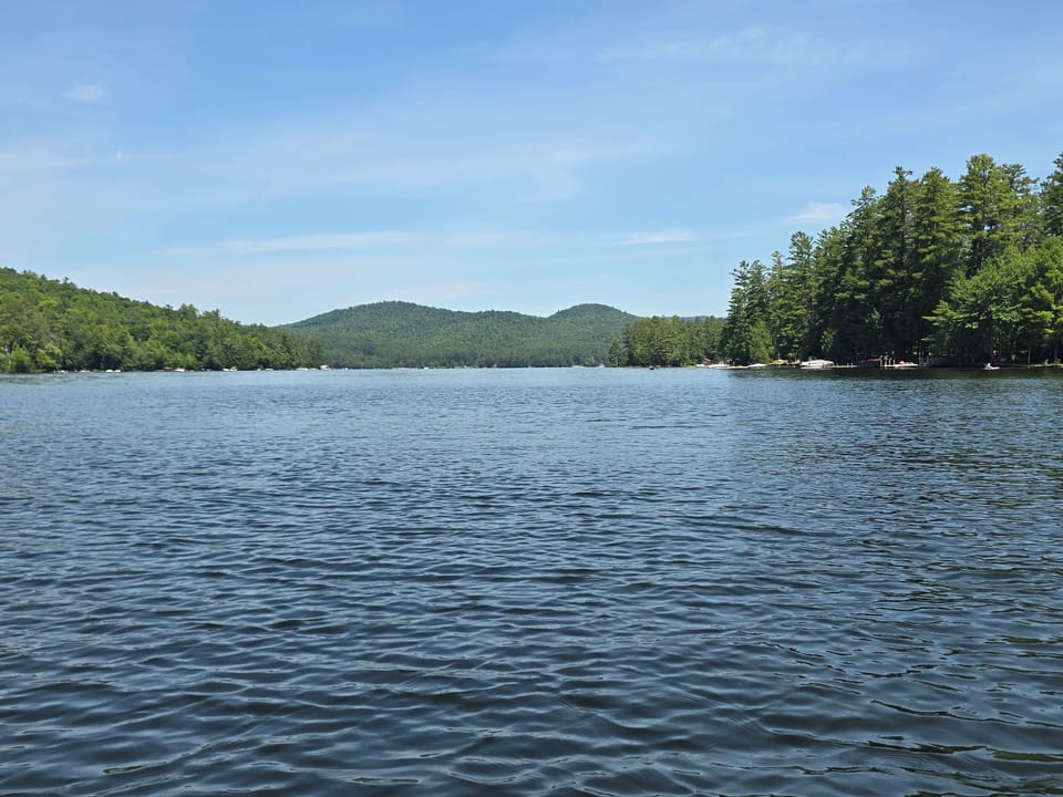 View out on the lake