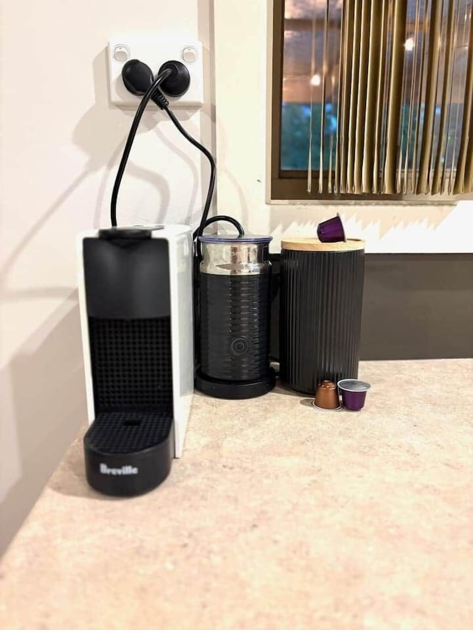No more guessing whether you'll have coffee on arrival. Nespresso pods, raw sugar, tea (green and english breakfast) and instant coffee are all provided.