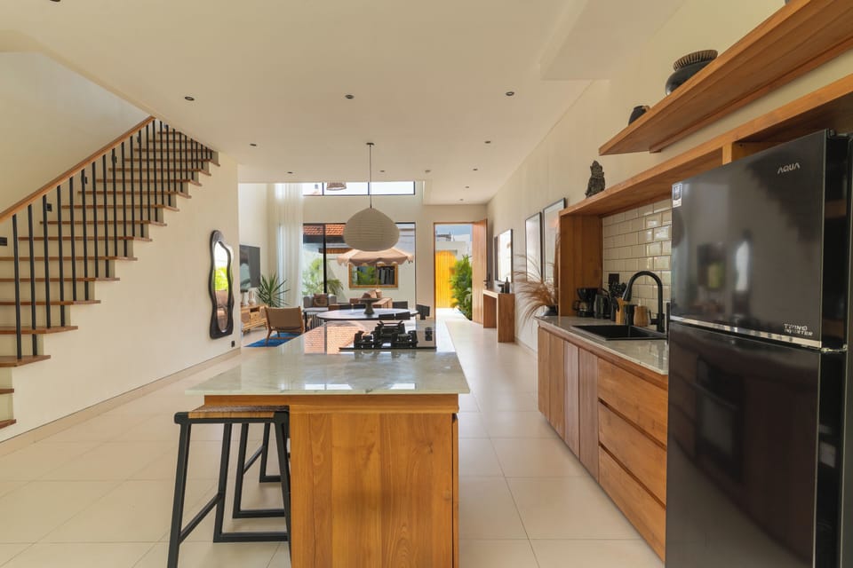 Deluxe Villa, 2 Bedrooms, Private Pool, Pool View | Private kitchen | Fridge, microwave, oven, stovetop