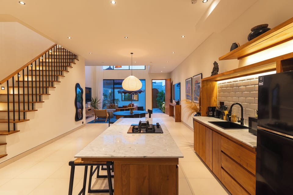 Deluxe Villa, 2 Bedrooms, Private Pool, Pool View | Private kitchen | Fridge, microwave, oven, stovetop