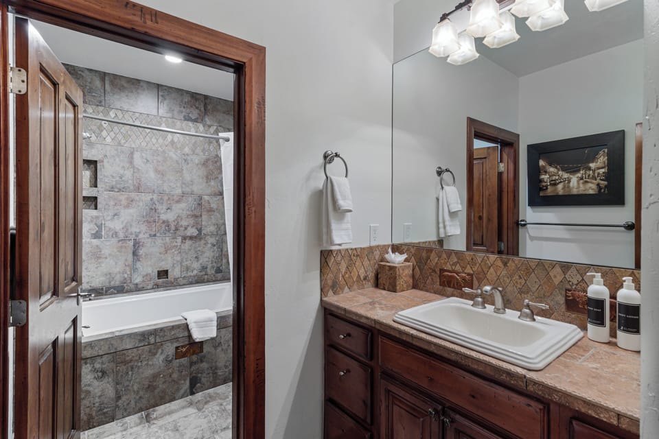 Bathroom 3 with Soaking Tub/Shower Combo (upstairs)