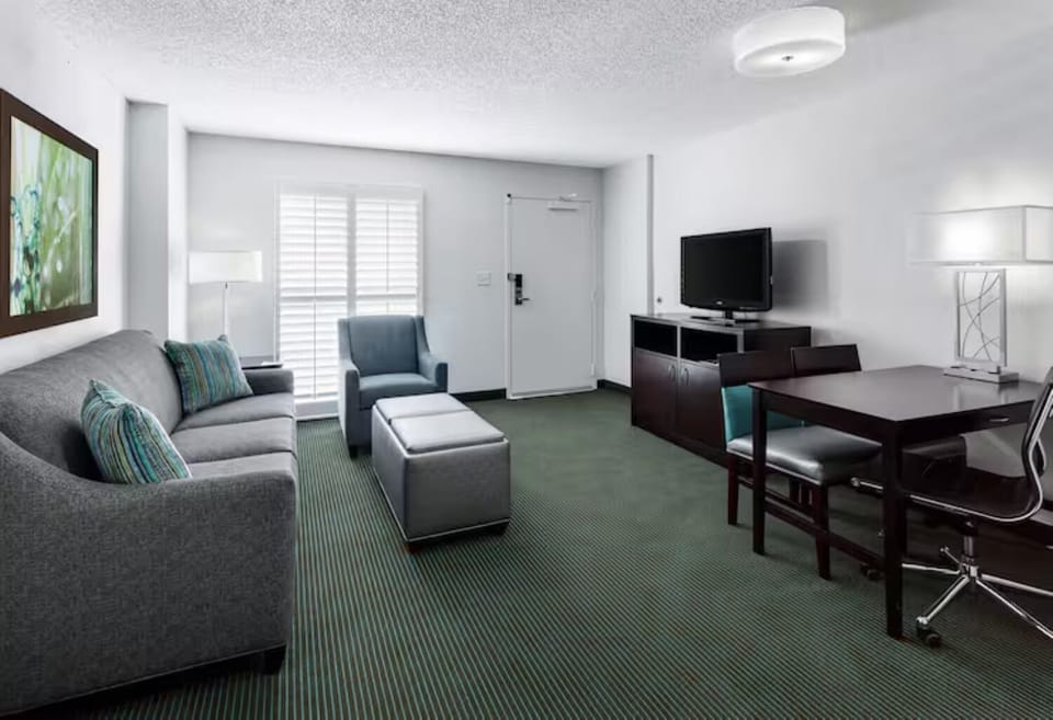 Gather for movies and meals in this bright, spacious lounge.