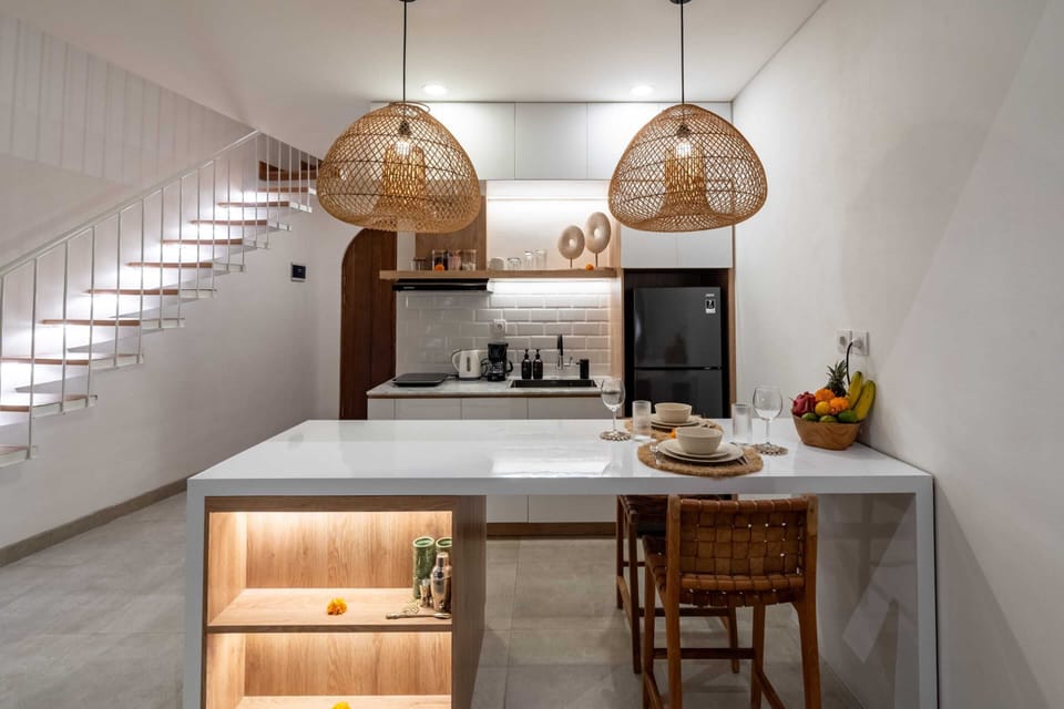 Basic Villa | Private kitchen | Fridge, microwave, stovetop, electric kettle