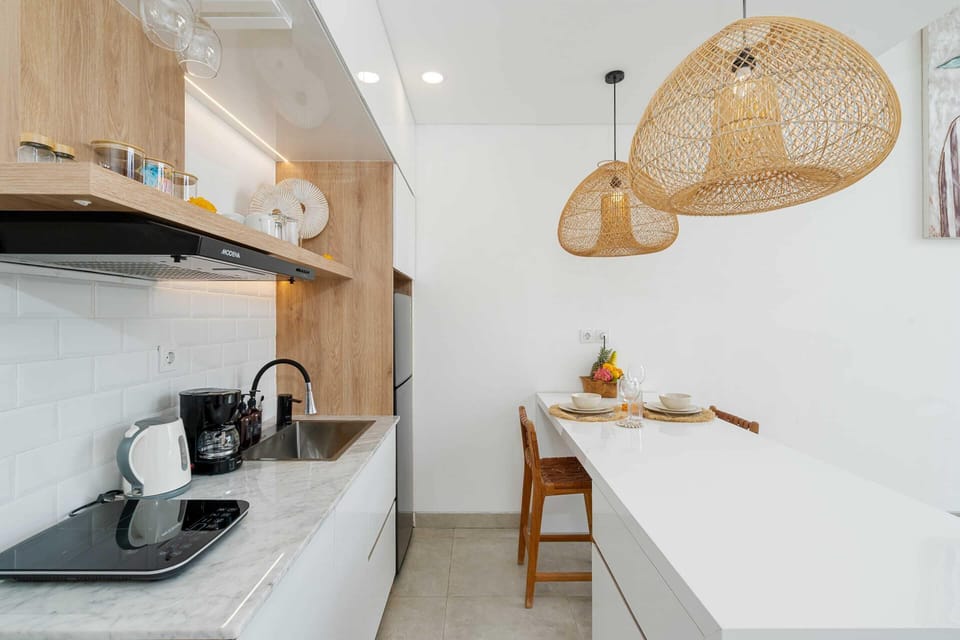 Basic Villa | Private kitchen | Fridge, microwave, stovetop, electric kettle