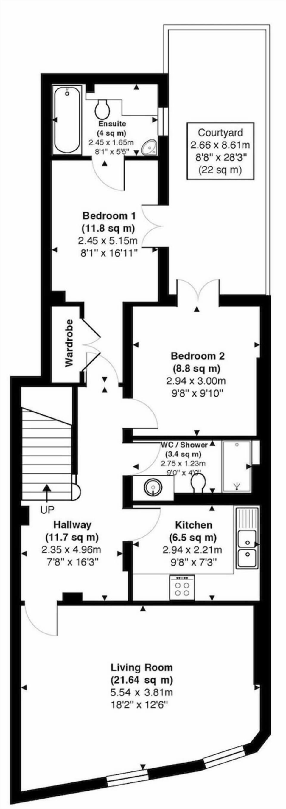 House | 2 bedrooms, Internet