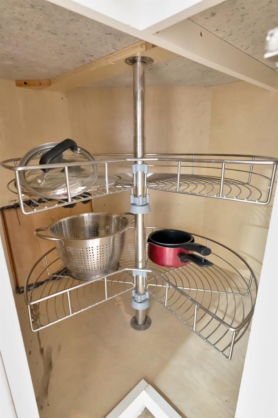 Clean shower setup with modern fixtures