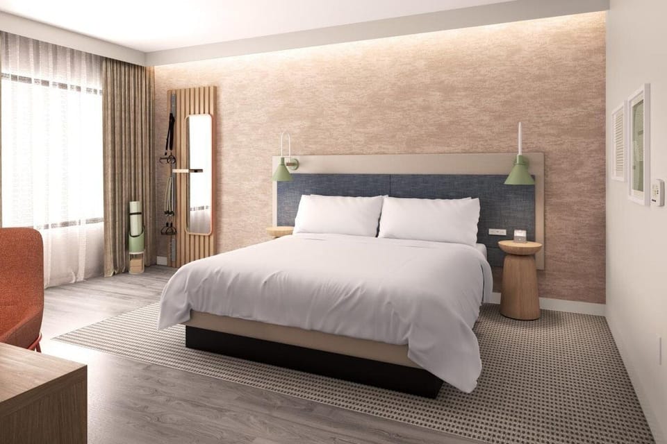 In-room safe, desk, laptop workspace, blackout drapes
